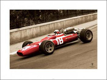 Ferrari 312 F1-67 Lorenzo Bandini at Monte Carlo Grand Prix Premium Poster Print - Pyramid (UK)