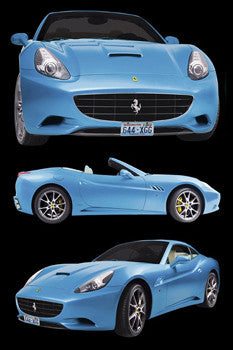 Ferrari California "Baby Blue" (2009) Poster - Wizard & Genius