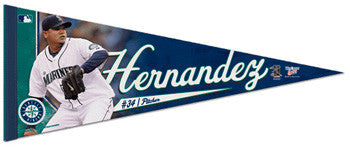 Felix Hernandez Seattle Mariners Premium Felt Collector's Pennant (LE /2010) - Wincraft