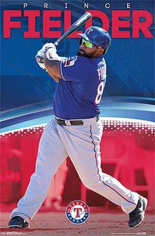 Prince Fielder Power Texas Rangers MLB Action Wall Poster - Costacos 2014
