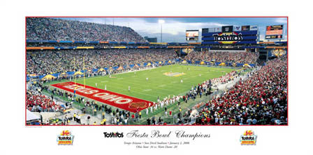 Ohio State Buckeyes Fiesta Bowl Champions (2006) Panoramic Poster - Rick Anderson