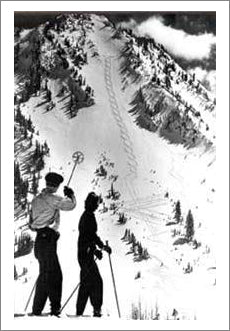Classic Figure 8 (1940s) Vintage Skiing Poster Reprint - Mountain Chalet