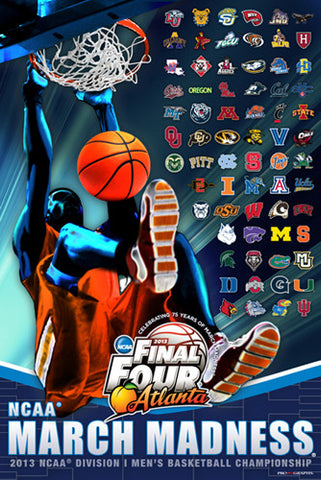 NCAA Men's Basketball March Madness 2013 Official Poster (68-Team Field) - ProGraphs