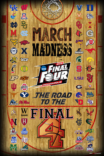 NCAA Men's Basketball March Madness 2015 Official Poster (68-Team