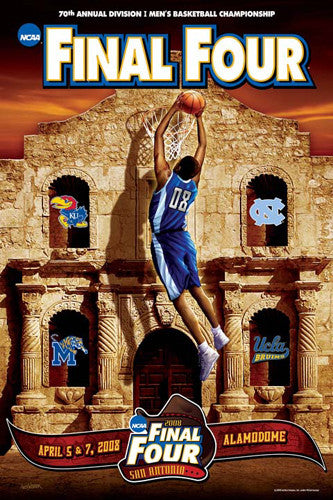 NCAA Men's Basketball Final Four 2008 "Four Logos" Official Poster - Action Images
