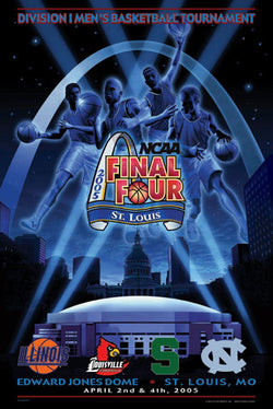 NCAA Men's Basketball Final Four 2005 "Four Logos" Official Poster - Action Images