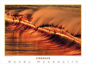 Surfing "Firewave" Ocean Wave Poster Print - Creation Captured
