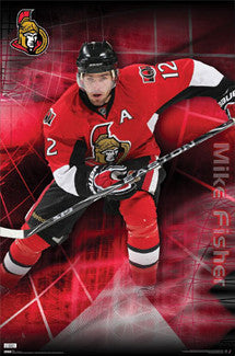 Mike Fisher "Superstar" Ottawa Senators NHL Hockey Poster - Costacos 2010