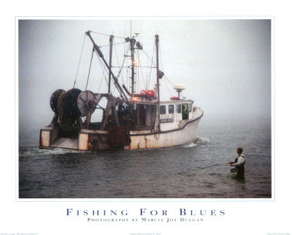 Fishing For Blues Poster Print by Marcia Joy Duggan - Image Source Inc.