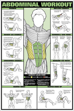 Fitness Workout Posters for Home Gym - Exercise Posters for Full Body  Workout 