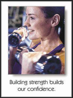 Women's Free Weights "Building Strength" Motivational Poster - Fitnus Corp.