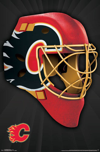 calgary goalie smith helmet Calgary Flames "Mask" NHL Hockey Official Team Logo Theme Wall POSTER
