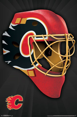 Calgary Flames "Mask" NHL Hockey Official Team Logo Theme Wall POSTER - Trends International