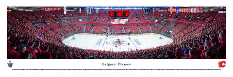 Calgary Flames "Sea of Red" Playoff Game Night Panoramic Poster Print (5/5/2015) - Blakeway