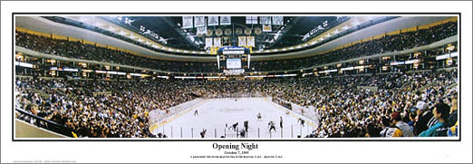 Boston Bruins Fleet Center (TD Garden) Opening Night Panoramic Poster - Everlasting Images