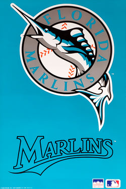 Florida Marlins Original 1993 Team Logo Poster - Starline Inc.