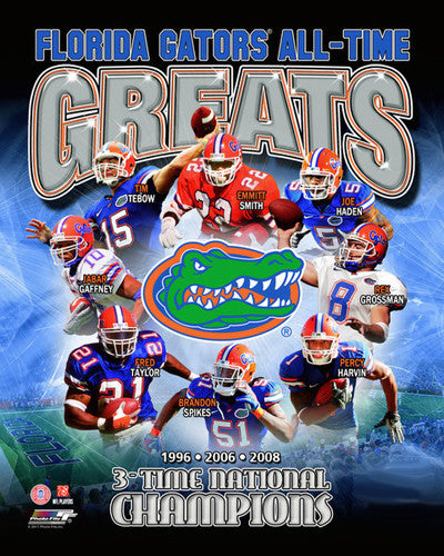 Florida Gators Football All-Time Greats Commemorative Print - Photofile  Inc. – Sports Poster Warehouse