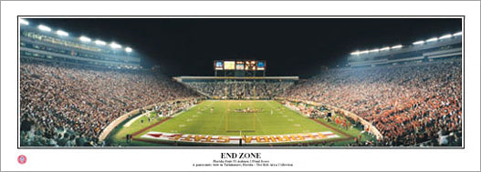 Florida State Seminoles Football "End Zone" Doak Campbell Stadium Panoramic Poster - Everlasting Images