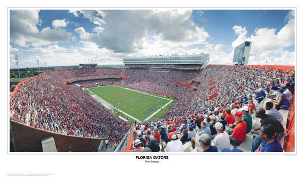 Florida Gators "The Swamp" Gameday Panoramic Poster - Sports Photos Inc. 2005
