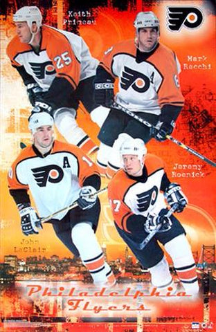 Philadelphia Flyers "Four Score" (Primeau, Recchi, Roenick, LeClair) Poster - Starline 2001