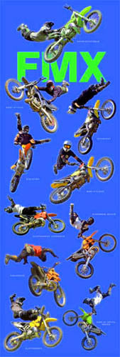 Freestyle Motocross "FMX 10 Tricks" Huge Door-Sized Poster - Wizard & Genius