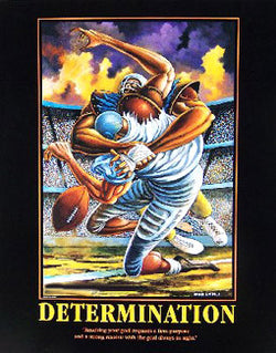 Football "Determination" Motivational Print by Ernie Barnes