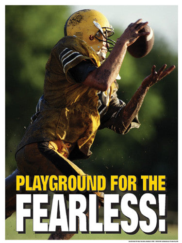Youth Football "Playground for the Fearless" Motivational Poster - Fitnus Corp.