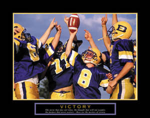 Youth Football "Victory" Motivational Poster - Front Line