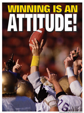 High School Football "Winning is an Attitude" Motivational Poster - Fitnus