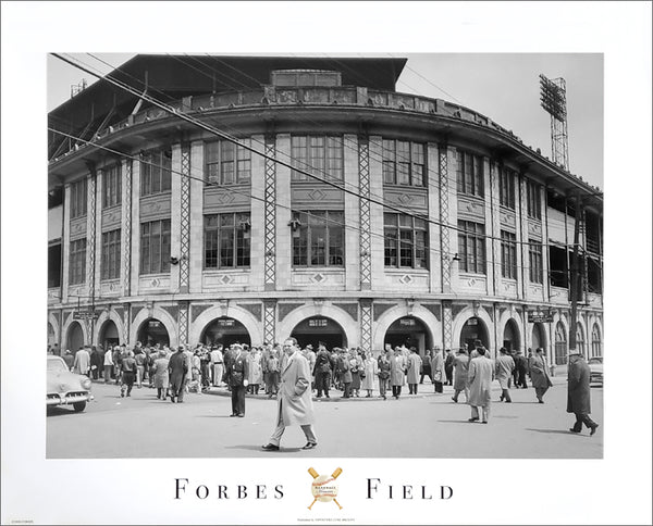 Forbes Field Pittsburgh c.1956 Classic Black-and-White Baseball 16x20 Poster - Image Source