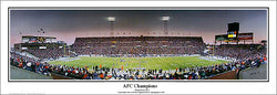 Foxboro Stadium "AFC Champions" (1997) New England Patriots Panoramic Poster Print - Everlasting Images