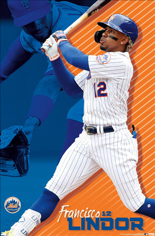 Francisco Lindor "Superstar" New York Mets MLB Baseball Action Poster - Trends 2022