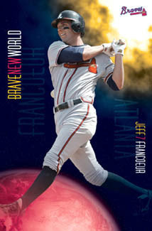 Jeff Francoeur "Brave New World" Atlanta Braves MLB Baseball Action Poster - Costacos 2006