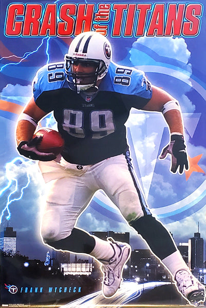 Frank Wycheck "Crash of the Titans" Tennessee Titans NFL Action Poster - Costacos 2000