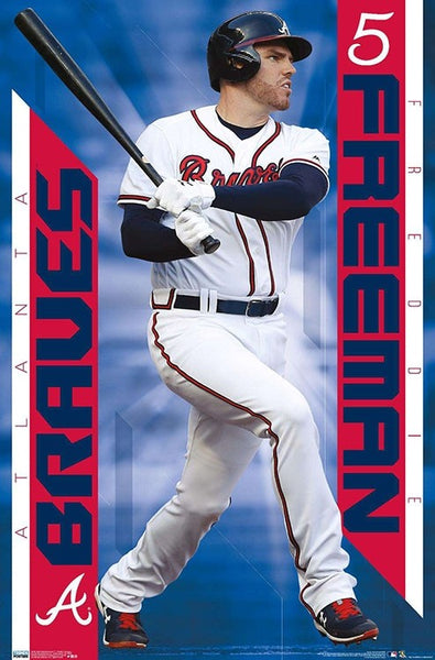 Freddie Freeman Slugger Atlanta Braves MLB Baseball Poster