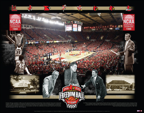 Louisville Basketball Freedom Hall Commemorative Poster Print