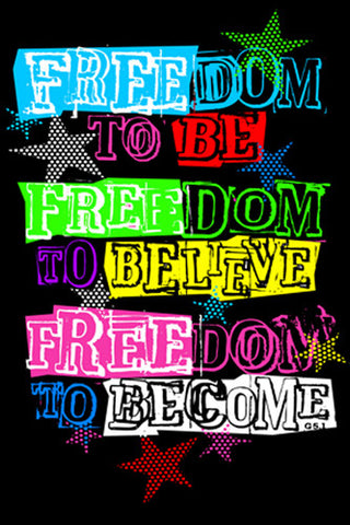 Freedom to Be Inspirational Poster - Slingshot Publishing