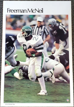 Freeman McNeil "Superstar" New York Jets Vintage Original NFL Poster - Sports Illustrated by Marketcom 1984