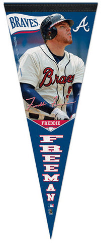 Freddie Freeman "Signature" Atlanta Braves Premium Felt Collector's Pennant - Wincraft 2013