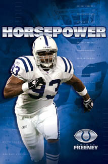 Dwight Freeney "Horsepower" Indianapolis Colts NFL Action Poster - Costacos 2005