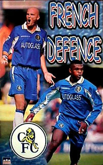 Chelsea FC "French Defence" (Leboeuf, Desailly) EPL Football Action Poster - Starline 1999