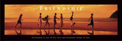 Beach at Dusk "Friendship" Motivational Poster - Front Line 12x36