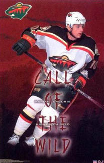 Marian Gaborik "Call of the Wild" Minnesota Wild NHL Action Poster - Starline 2001