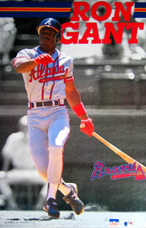 Ron Gant "Slugger" Atlanta Braves Poster - Starline 1991