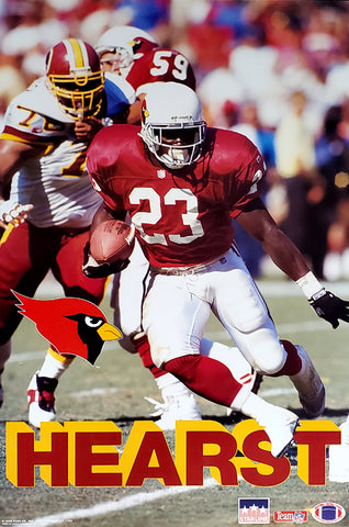 Garrison Hearst "Action" Phoenix Cardinals NFL Poster - Starline 1993