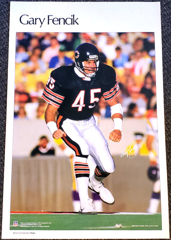 Gary Fencik "On The Prowl" Chicago Bears Vintage Original Poster - Sports Illustrated by Marketcom 1982