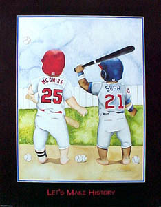 Baby Mark McGwire and Sammy Sosa Let's Make History Premium Art Post –  Sports Poster Warehouse