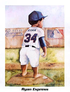Baby Nolan Ryan "Ryan Express" Poster - Kenneth Gatewood