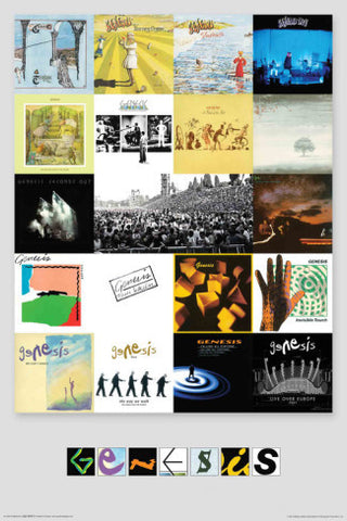 Genesis Discography 1970-2007 Official Music Rock Group Poster - Aquarius