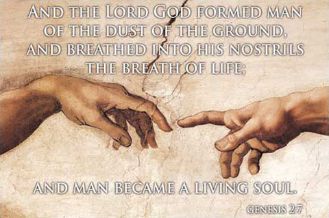 Genesis 2:7, Michelangelo's Hands of Creation - Eurographics Inc.